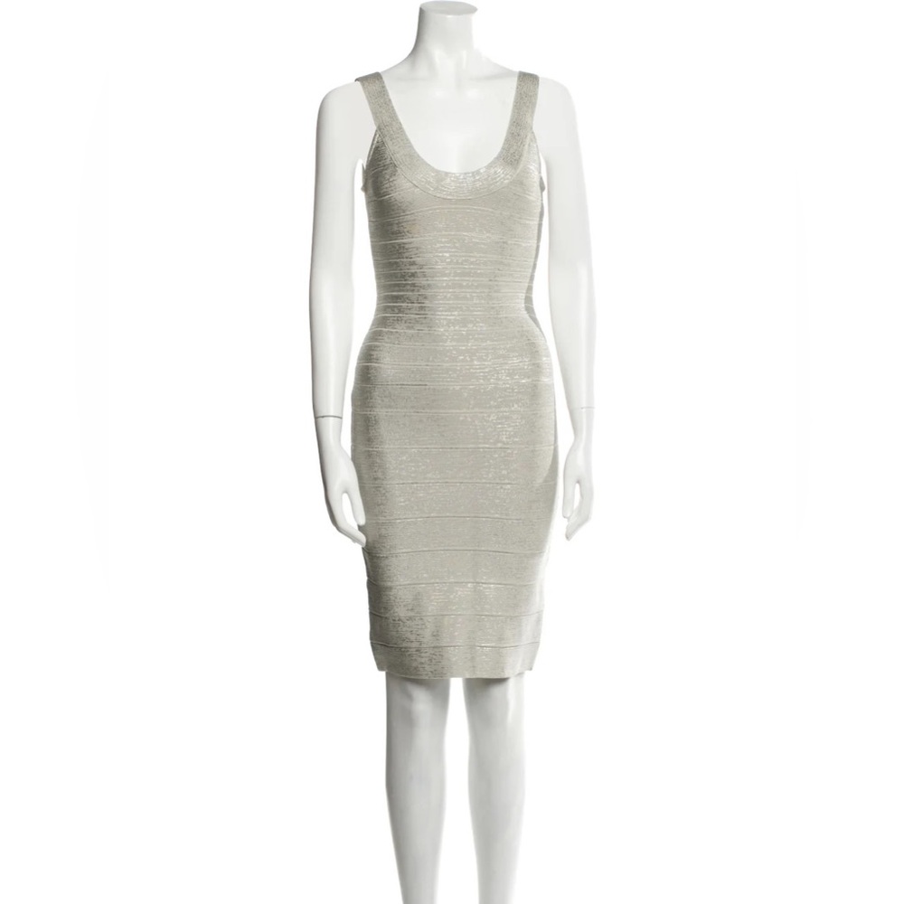 Herve Leger silver Dress